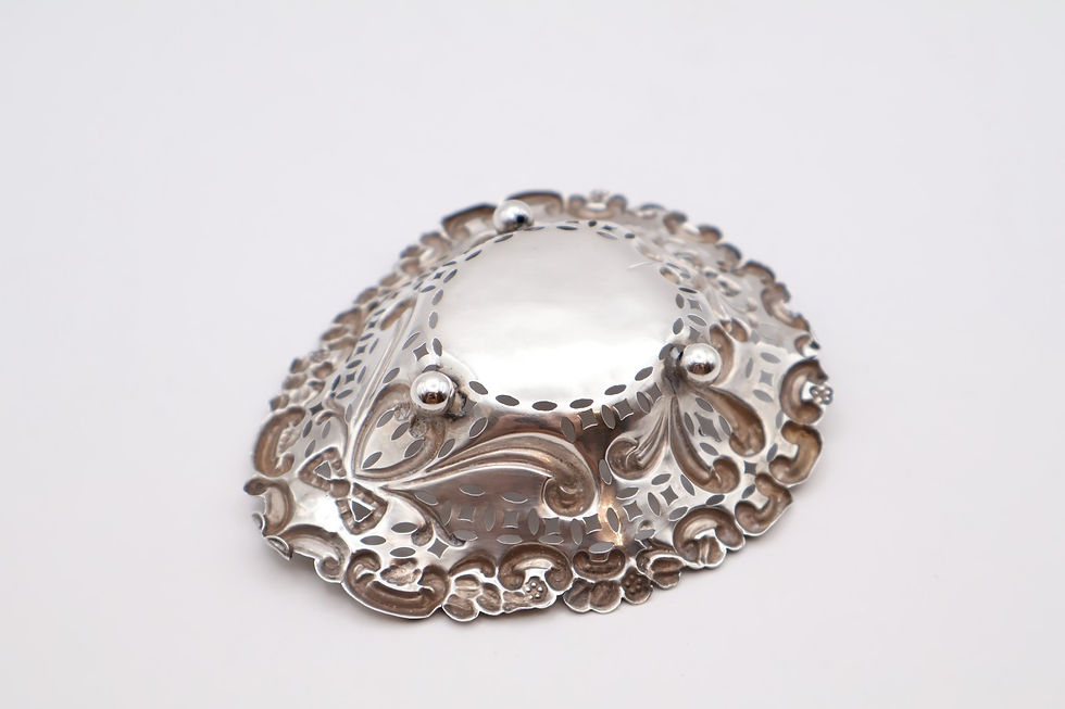 Thumbnail: Antique Sterling Silver Trinket Dish Hallmarked Birmingham 1876