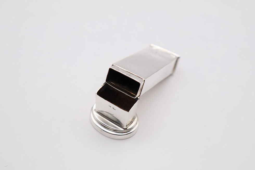 Thumbnail: Rare Antique Sterling Silver Vesta Case Sealing Wax Holder Combo Hallmarked 1907