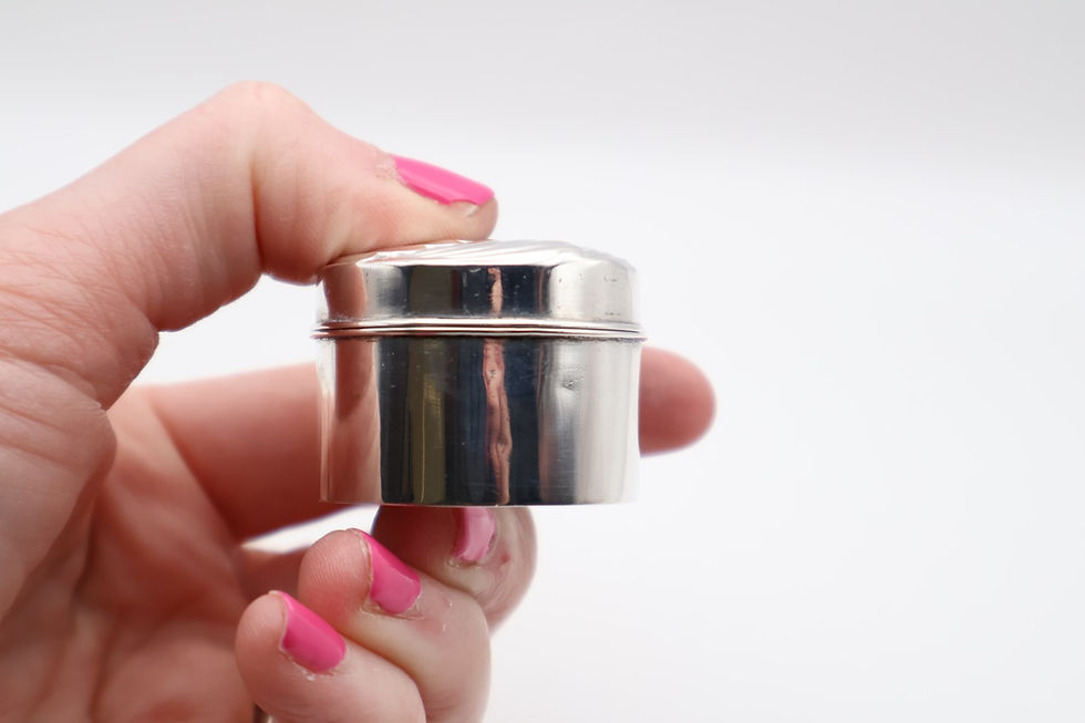 Thumbnail: Charming Antique Victorian Sterling Silver Small Trinket Box Birmingham 1891