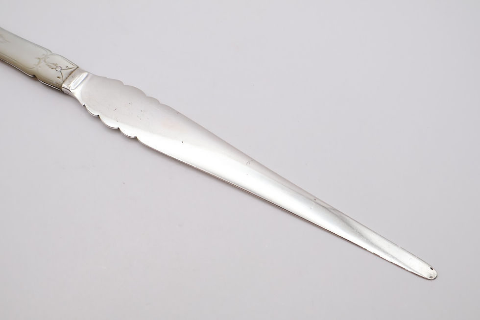 Thumbnail: Lovely Antique Silver & Mother of Pearl Letter Opener Hallmarked Sheffield 1901