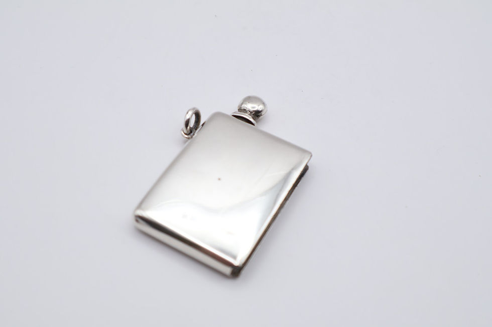 Thumbnail: Rare Antique Sterling Silver Vesta with reusable Match Hallmarked