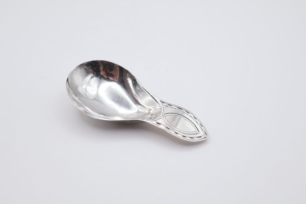 Thumbnail: Antique Georgian Sterling Silver Caddy Spoon Hallmarked Sheffield 1803