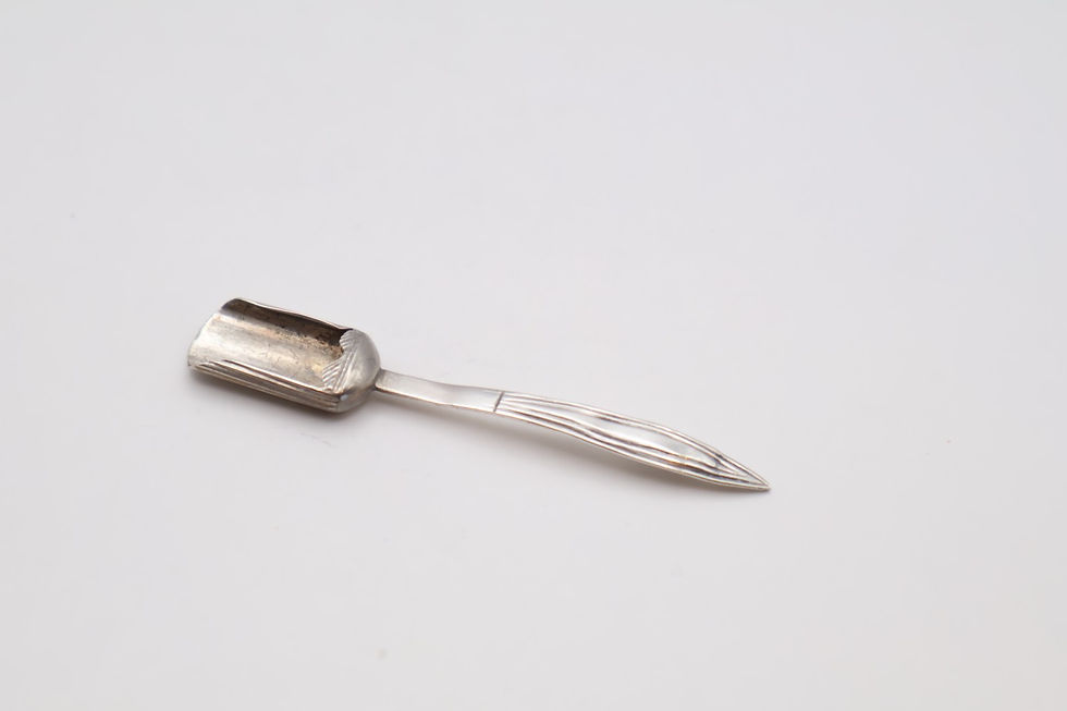 Thumbnail: Antique Silver Dutch Salt Spoon Hallmarked