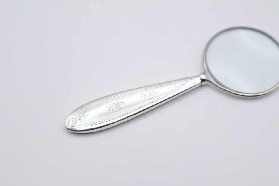 Thumbnail: Antique Sterling Silver Handled Magnifying Glass