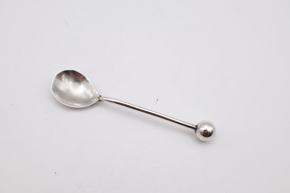 Thumbnail: Antique Sterling Silver Mustard Spoon Hallmarked Birmingham 1904