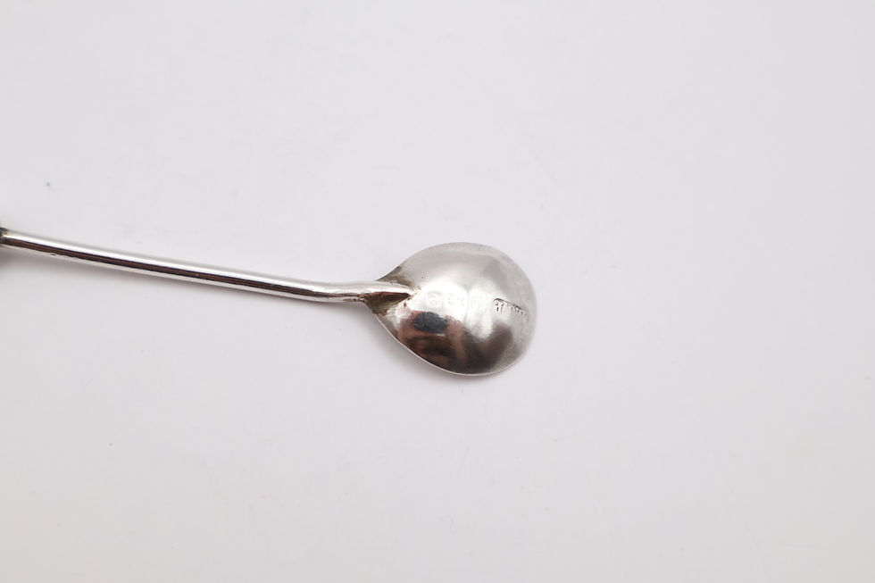 Thumbnail: Antique Sterling Silver Mustard Spoon Hallmarked Birmingham 1904