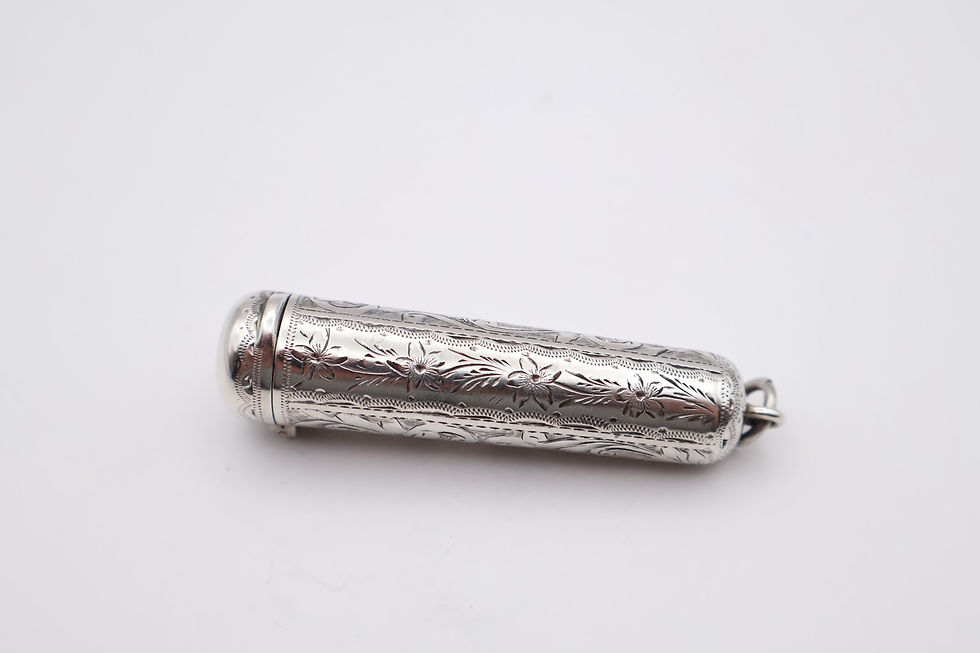 Thumbnail: Antique Sterling Silver Cheroot Holder Hallmarked Birmingham 1899