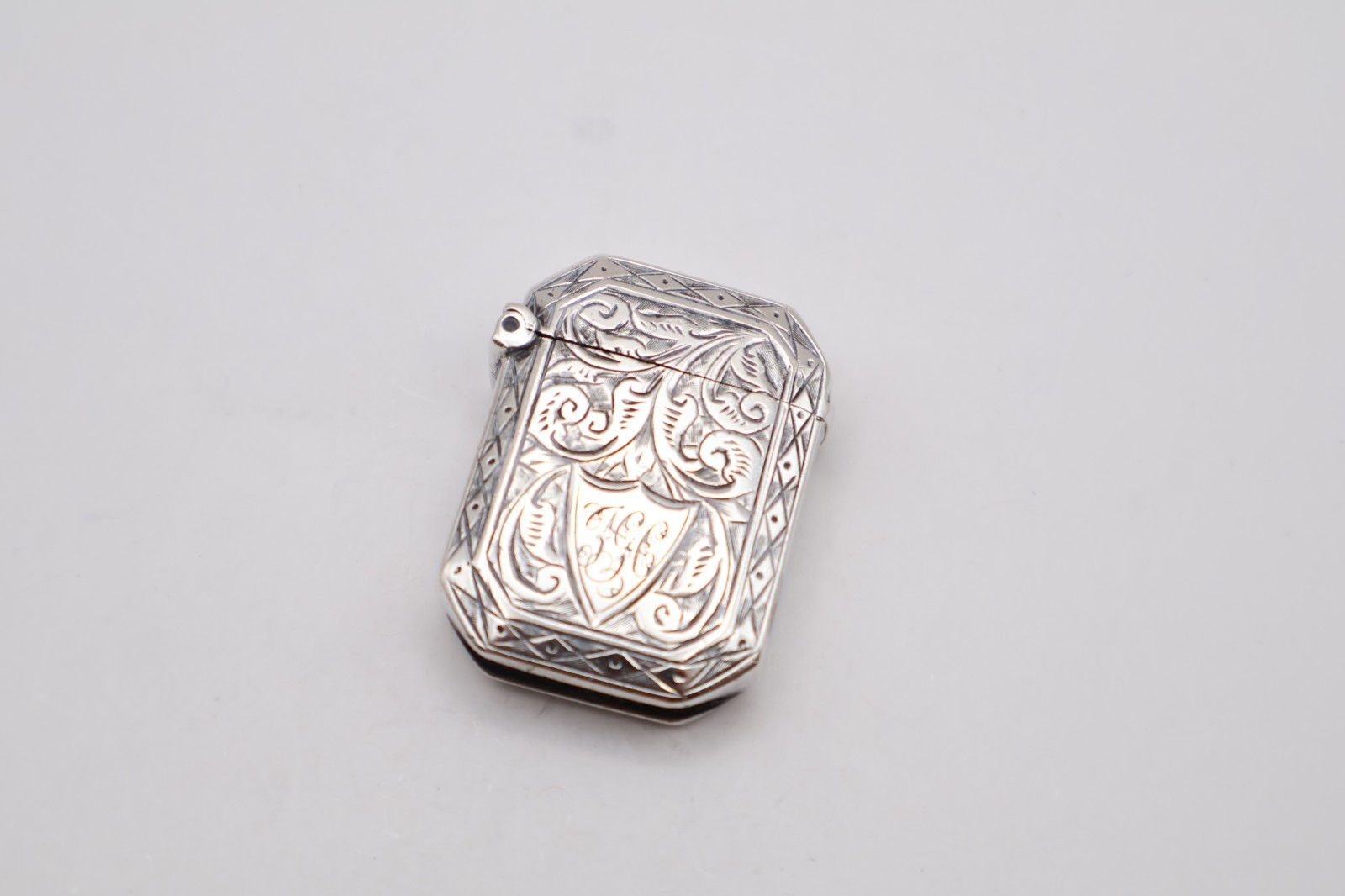 Antique Sterling Silver Vesta Case Hallmarked Chester 1900