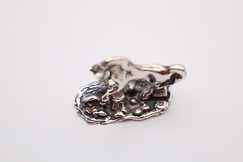 Thumbnail: Vintage Sterling Silver Horse Figurine Stamped 925