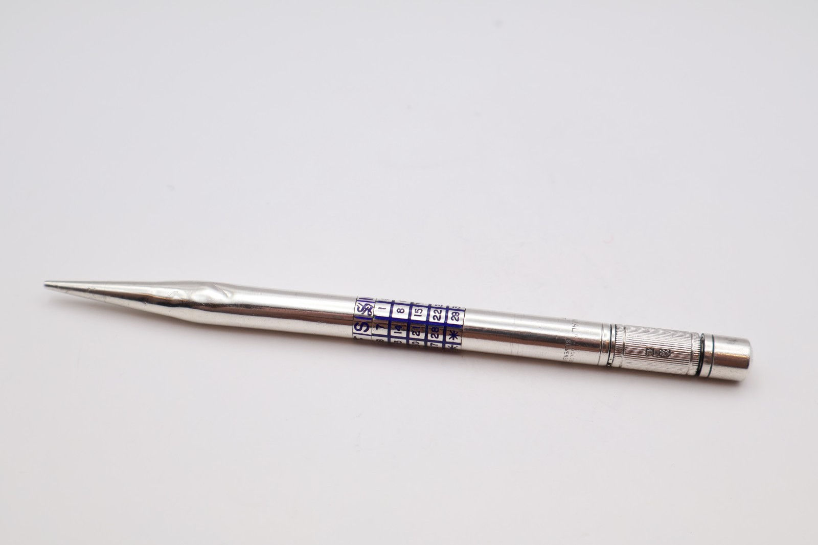 Antique Sterling Silver Calendar Pencil Hallmarked London c.1924 - A/F