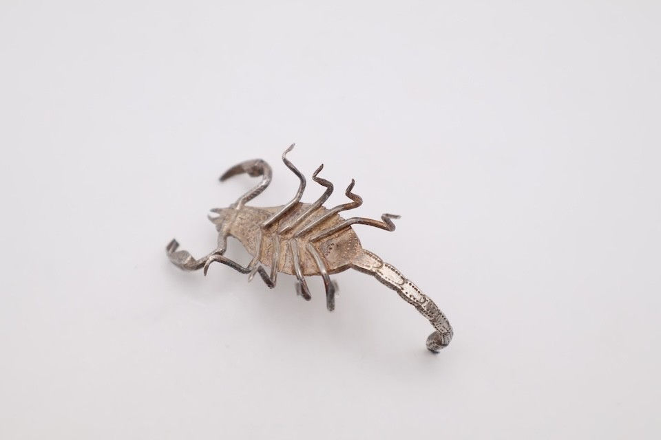 Thumbnail: Charming Vintage Silver Scorpion Figurine