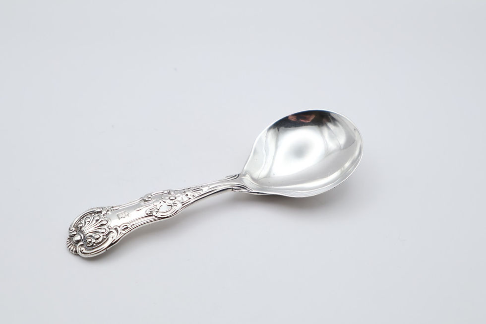 Thumbnail: Antique Victorian Sterling Silver Caddy Spoon Hallmarked London 1854