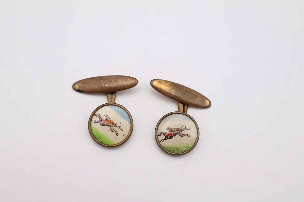 Vintage Gilt Metal Pair of Cufflinks