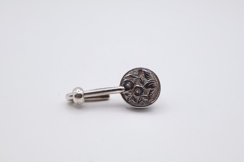 Thumbnail: Antique Victorian Sterling Silver Napkin Clip Hallmarked Birmingham 1898