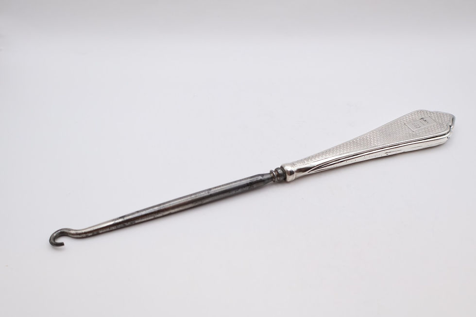 Thumbnail: Antique Silver Handled Button Hook Circa 1900