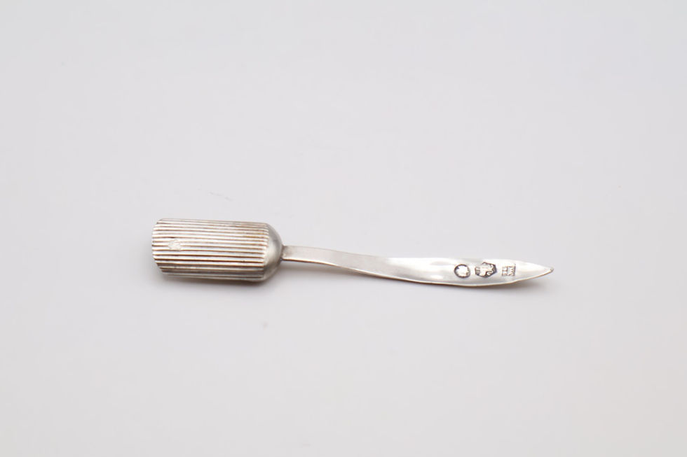 Thumbnail: Antique Silver Dutch Salt Spoon Hallmarked