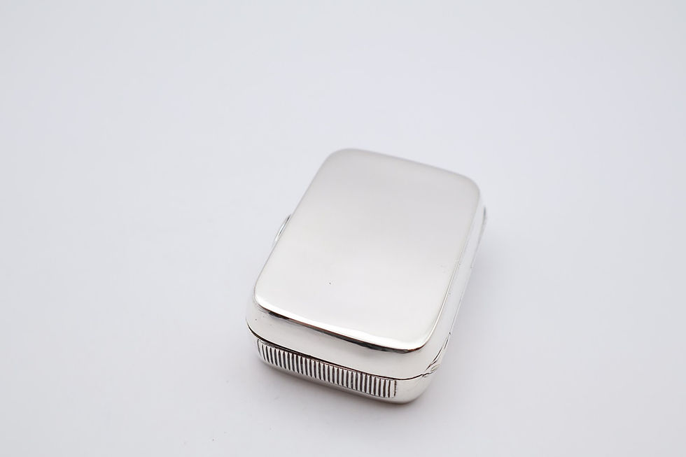 Thumbnail: Antique Sterling Silver Vesta Snuff Box Hallmarked Birmingham 1889