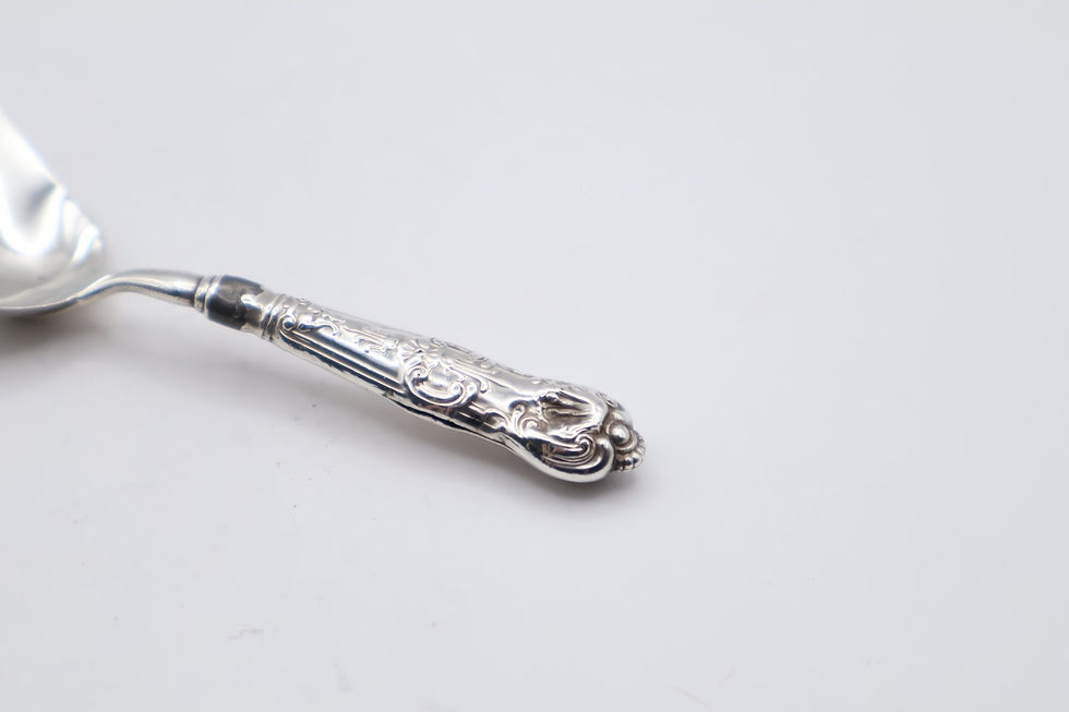 Thumbnail: Antique Victorian Sterling Silver Caddy Spoon Hallmarked Birmingham 1827