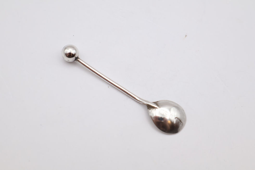 Thumbnail: Antique Sterling Silver Mustard Spoon Hallmarked Birmingham 1904