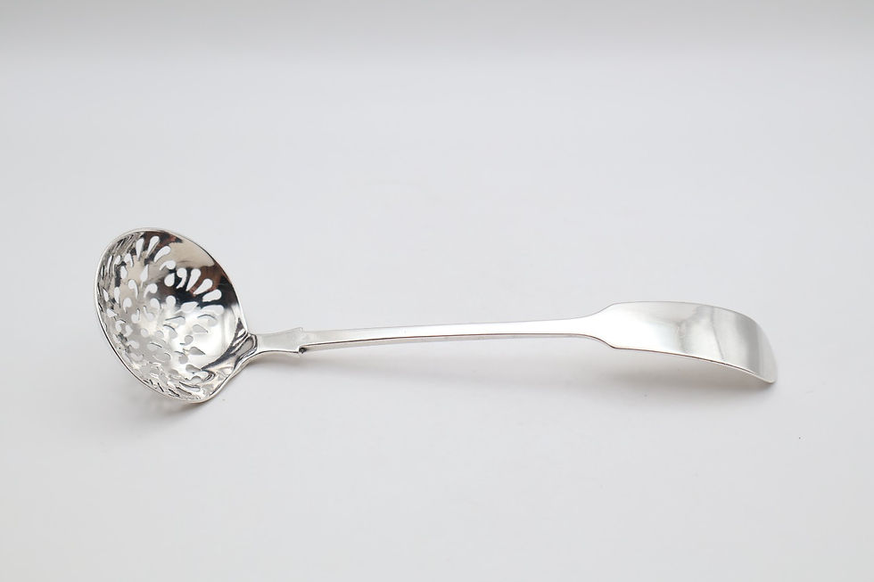 Thumbnail: Antique Victorian Solid Silver Sugar Sifter Spoon Hallmarked Exeter 1878