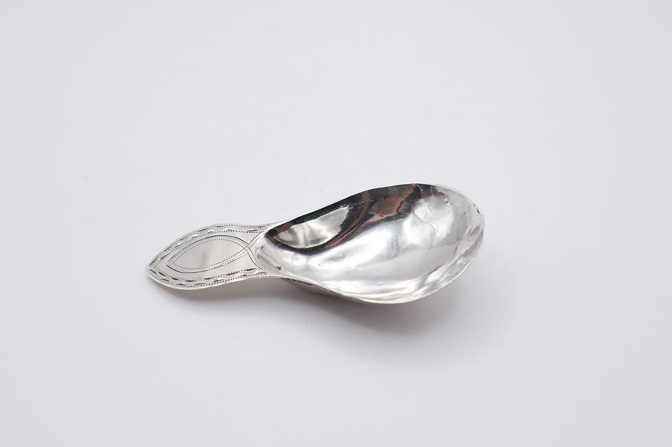 Thumbnail: Antique Georgian Sterling Silver Caddy Spoon Hallmarked Sheffield 1803