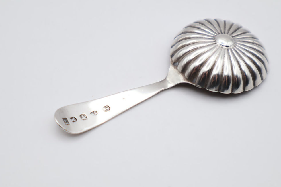 Thumbnail: Antique Georgian Sterling Silver Caddy Spoon Hallmarked Birmingham 1798