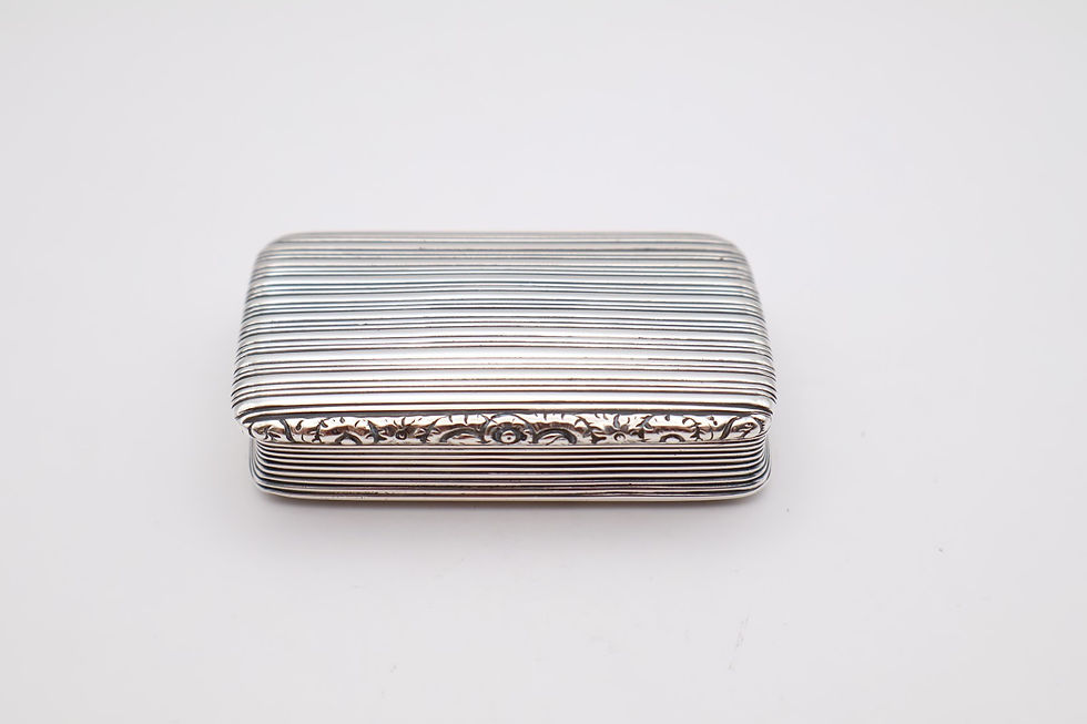 Thumbnail: Antique Sterling Silver Snuff Box Hallmarked Birmingham 1834