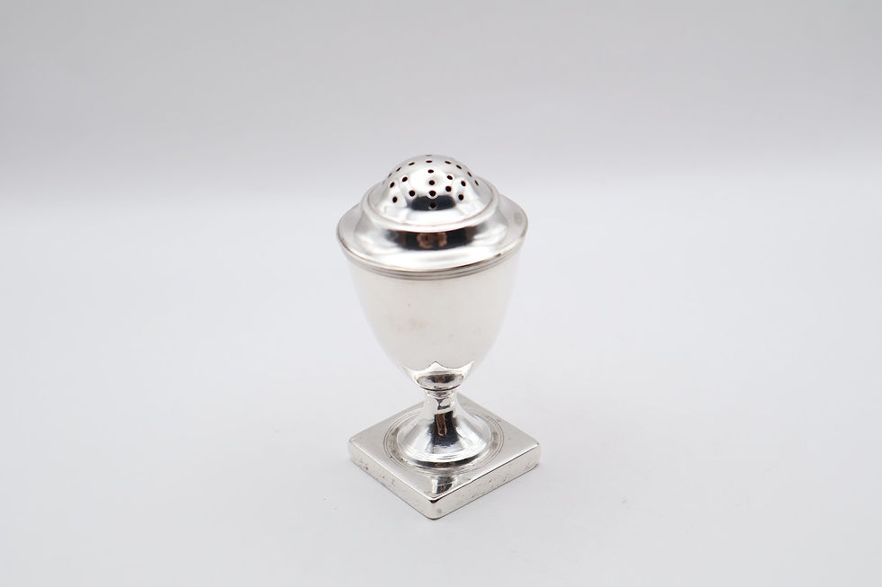 Thumbnail: Antique Georgian Sterling Silver Pepper Pounce Pot Hallmarked London 1794