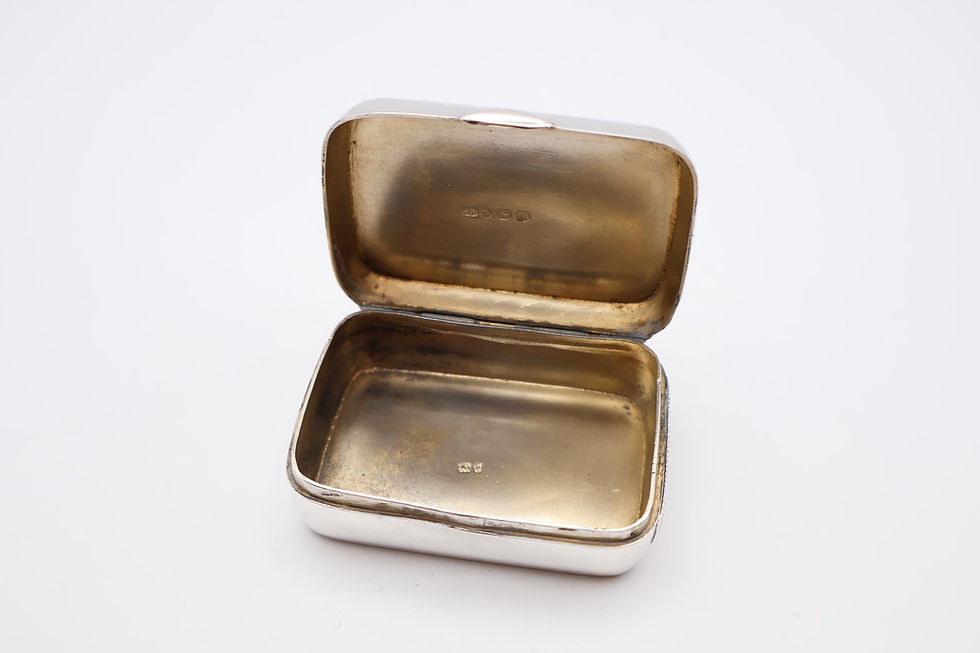 Thumbnail: Antique Sterling Silver Vesta Snuff Box Hallmarked Birmingham 1889