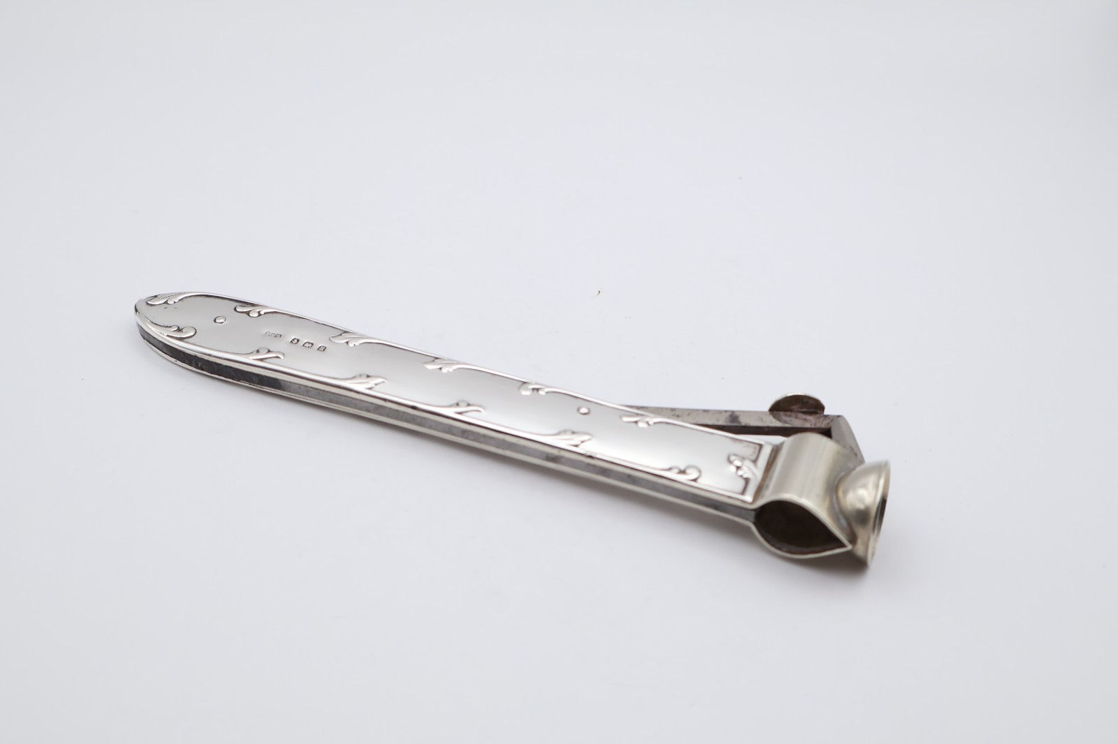 Antique Silver Mounted Art Nouveau Large Cigar Cutter Hallmarked Birmingham 1907