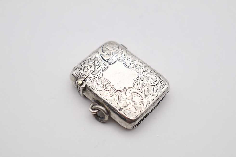 Thumbnail: Nice Antique Sterling Silver Vesta Case Hallmarked Birmingham 1901