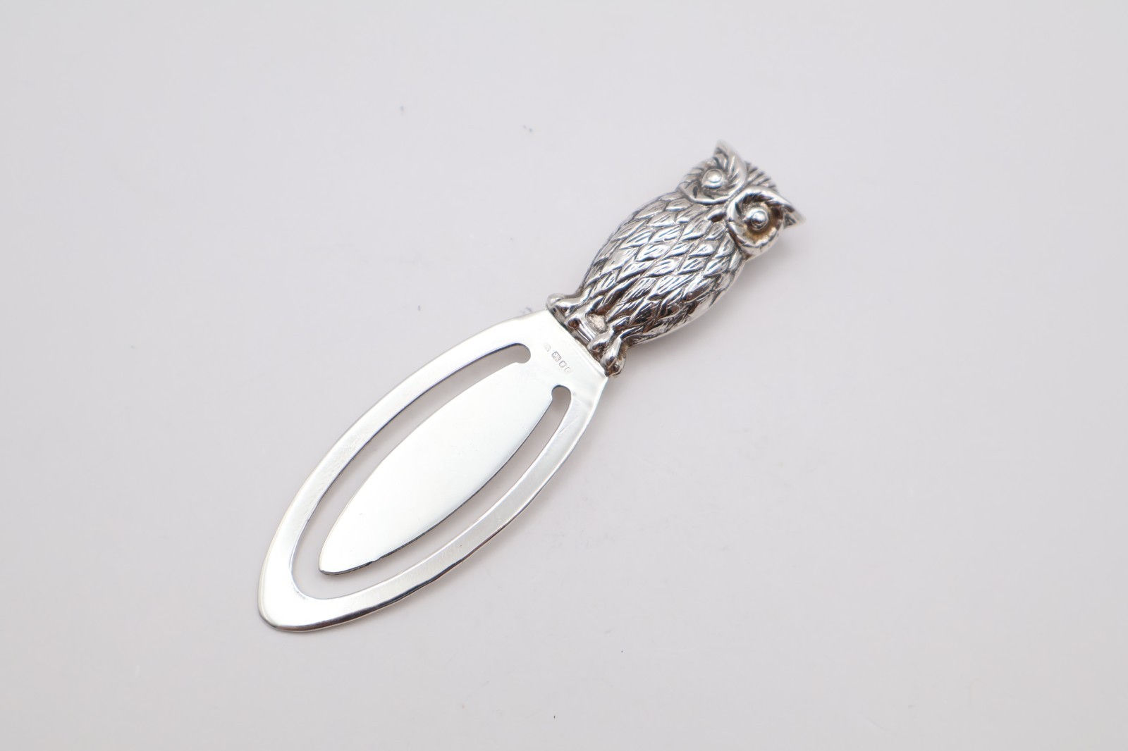 Charming Vintage Sterling Silver Novelty Owl Bookmark Hallmarked London 1995