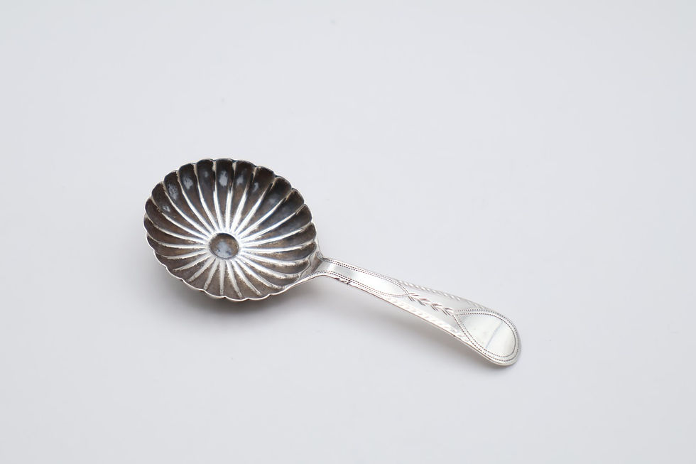 Thumbnail: Antique Georgian Sterling Silver Caddy Spoon Hallmarked Birmingham 1798
