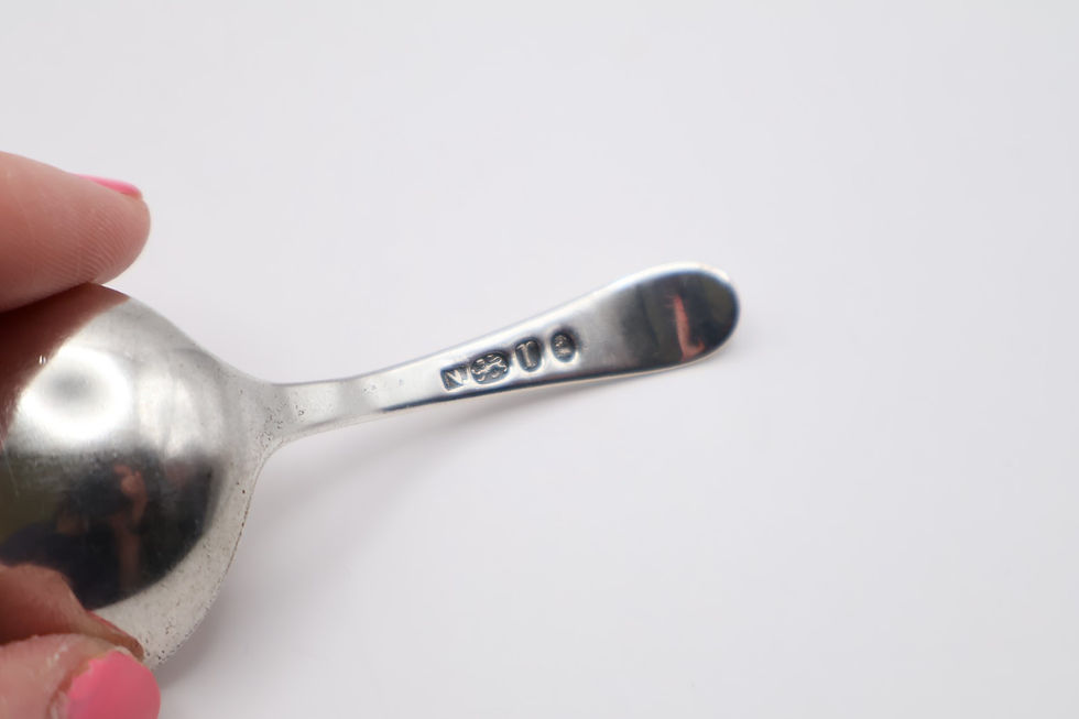 Thumbnail: Antique Georgian Sterling Silver Caddy Spoon Hallmarked London 1792