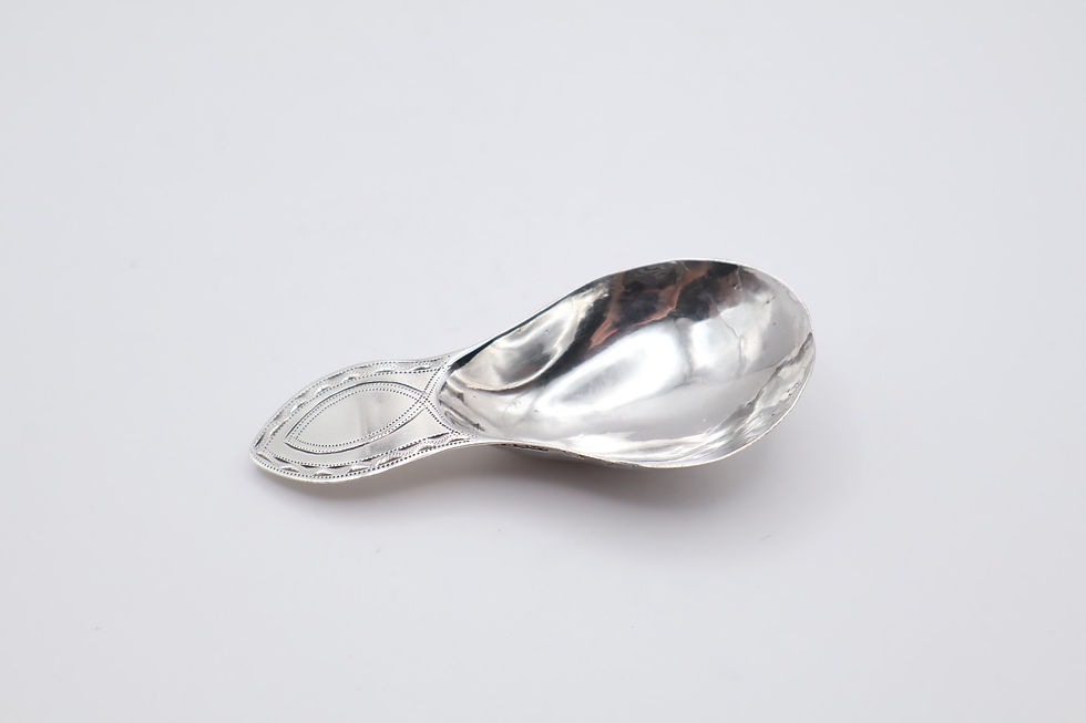 Thumbnail: Antique Georgian Sterling Silver Caddy Spoon Hallmarked Sheffield 1803