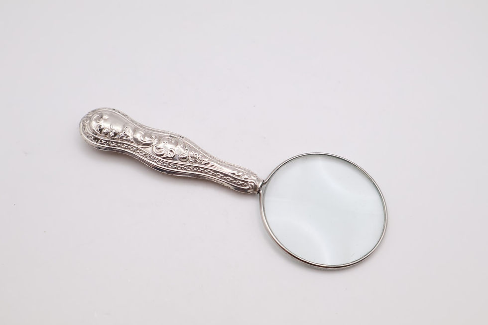 Thumbnail: Antique Silver Handled Magnifying Glass Hallmarked Birmingham 1911