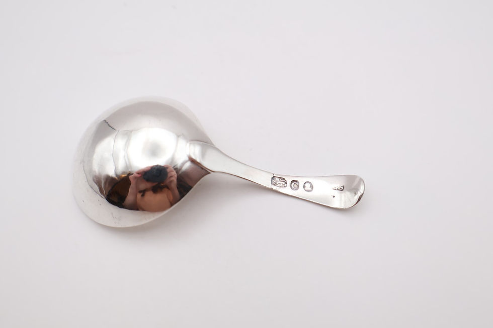 Thumbnail: Antique Georgian Sterling Silver Caddy Spoon Hallmarked London 1818 - Repaired