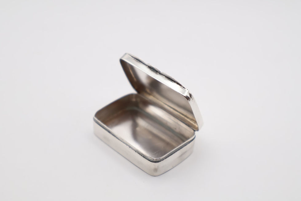Thumbnail: Vintage Sterling Silver Snuff Box Hallmarked Sheffield 2002