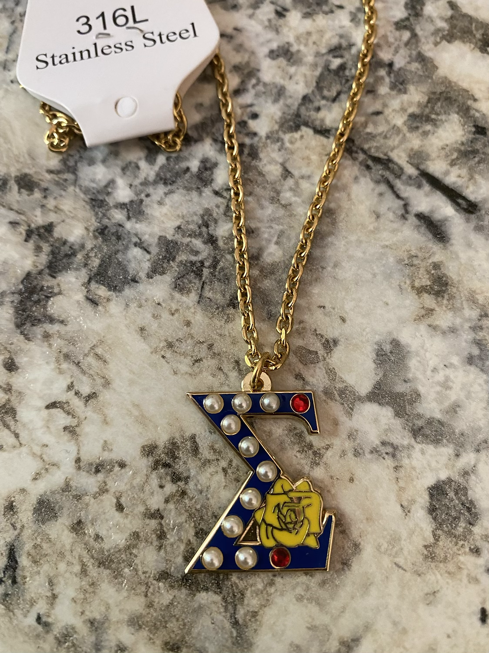 SGRho Rubies and  Pearls necklace 
