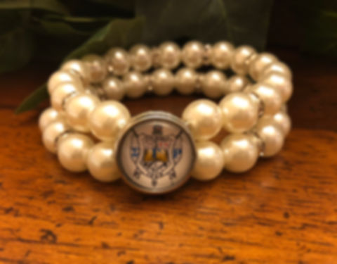 Sigma Gamma Rho Pearl Snap Bracelet
