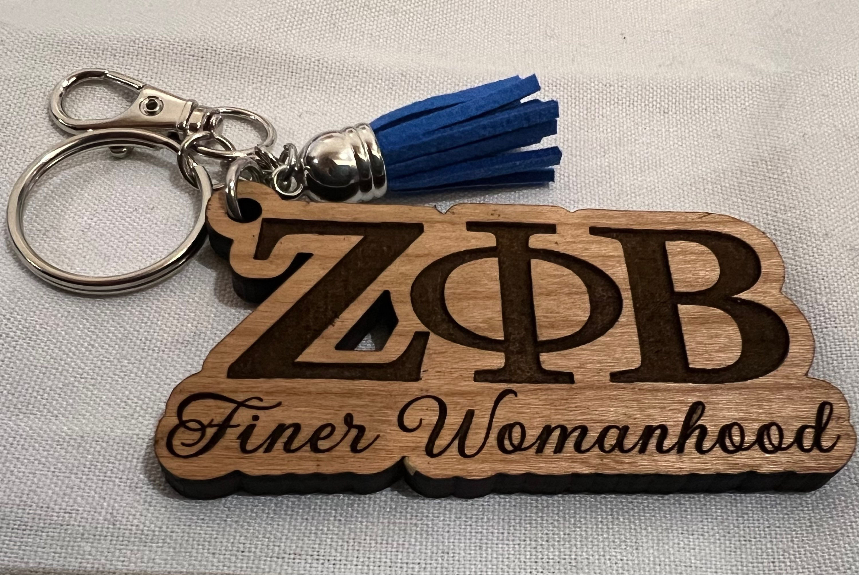 Zeta Phi Beta Finer Womanhood Keychain