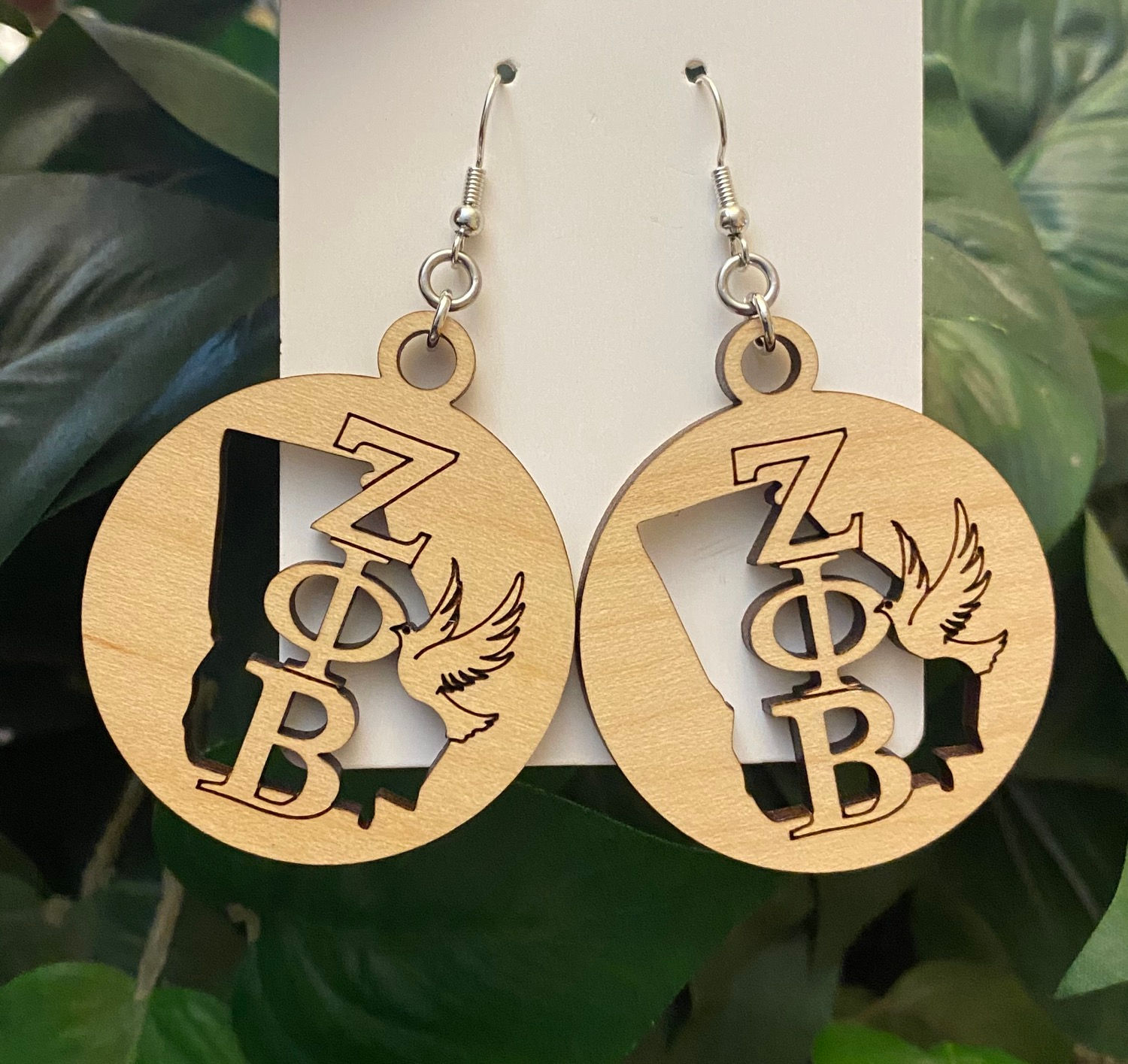 Georgia Zeta Wooden Earrings-2 inches 