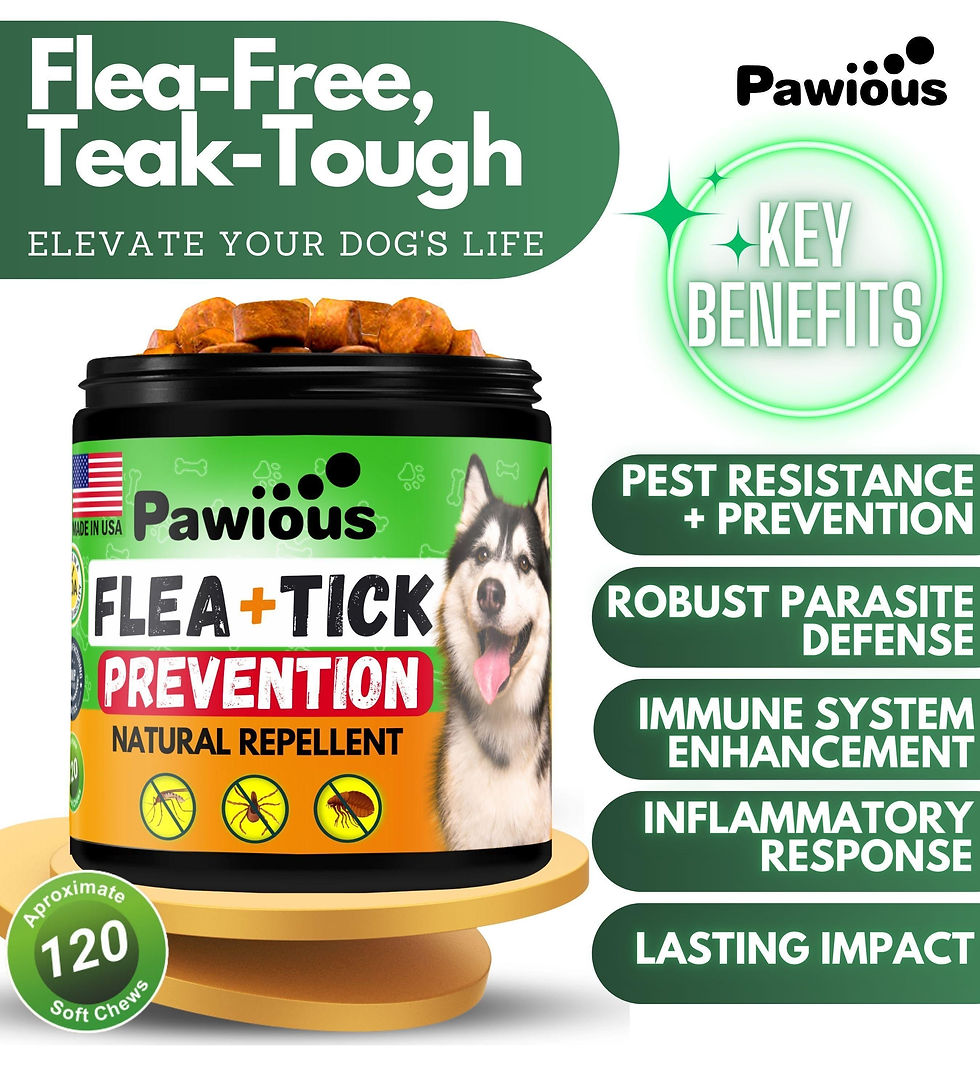 Thumbnail: Parasites Prevention for Dogs Chewables Natural Dog Insects Control 120 Tablets
