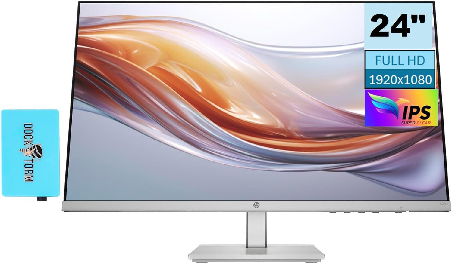 HP Series 5 524sh Monitor (Replaces M24h) 24" FHD IPS 300 Nits Display w/Docztor