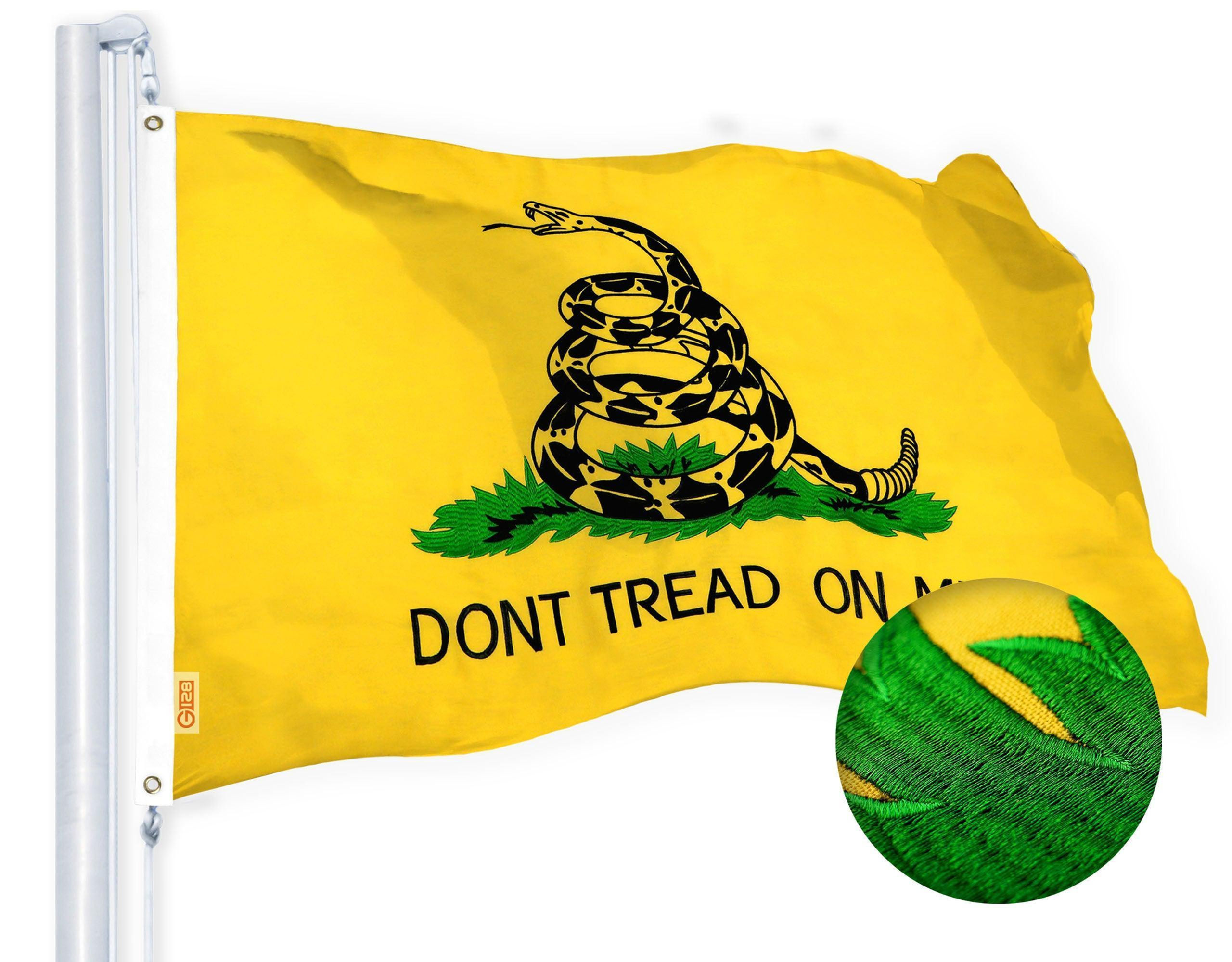 G128 Dont Tread on Me (Gadsden) Flag 4x6 feet Heavy Duty Spun Polyester 220GSM