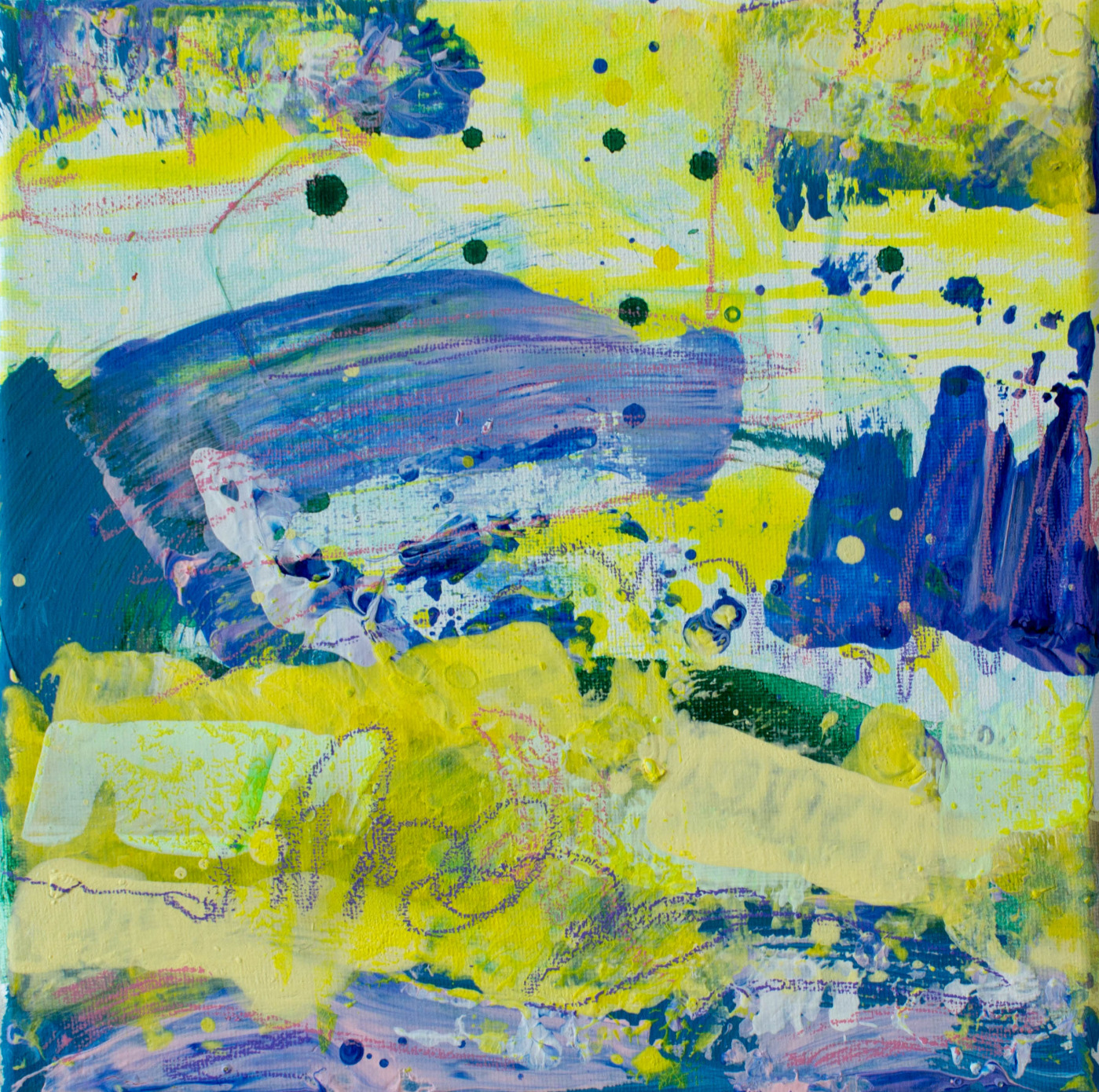 Perfectly satisfied #6 / 20x20cm 2020 / Wax, Acrylic on Canvas