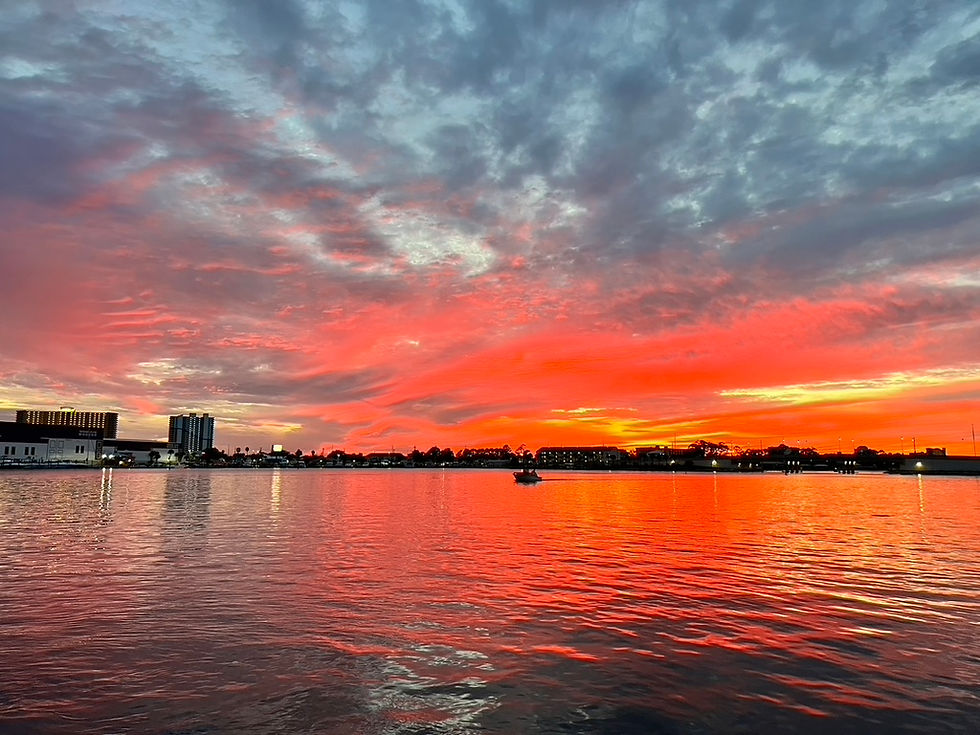 Private Sunset Cruise Panama City Beach with vibrant sky