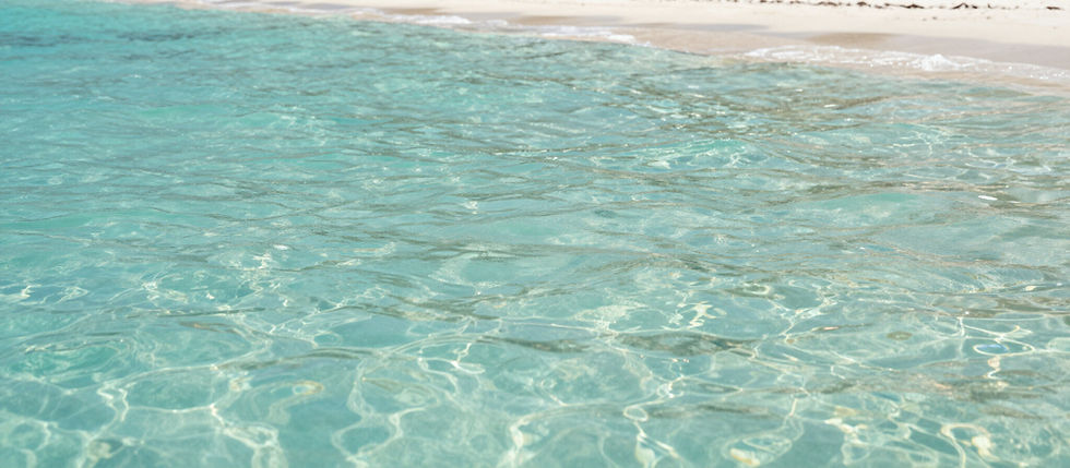 Clear turquoise water for Shell Island snorkeling Panama City Beach