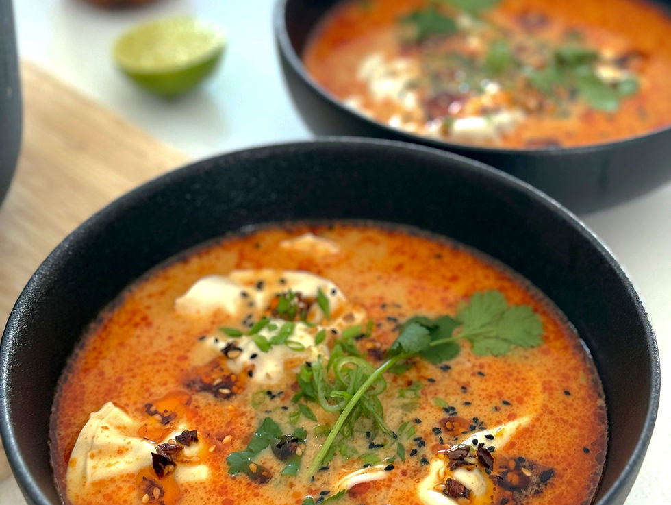 Pictured: Set the Table's Prawn Dumpling Coconut Soup