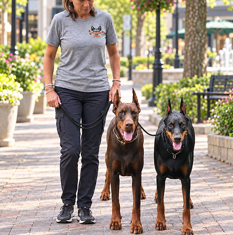 Nina Sorenson providing real-world dog training in Orlando, Florida